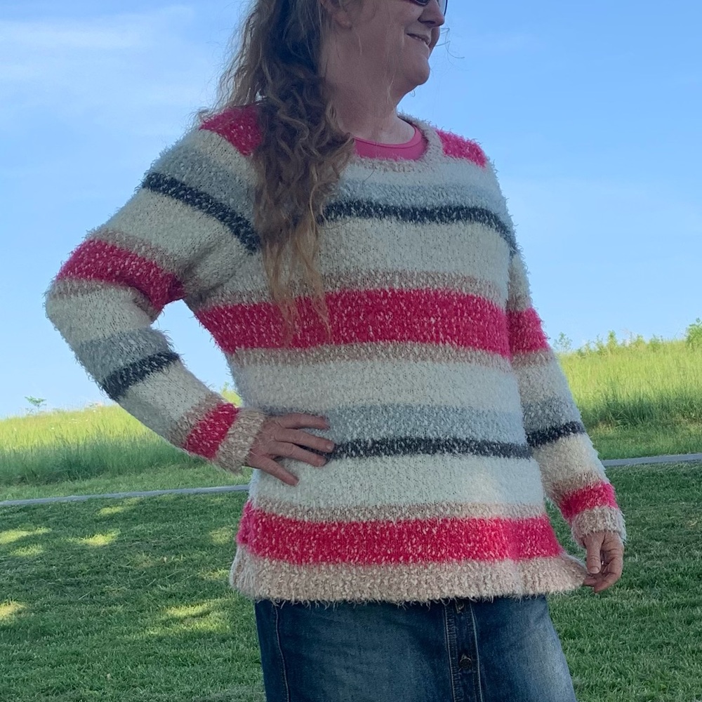 Lane Bryant Neapolitan Striped Faux Mohair Sweater 18 / 20